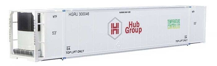 53′ Reefer Container - Ready to Run -- Hub Group, HO, Walthers SceneMaster 8705