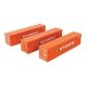 40′ Flat Panel Container - 3-Pack -- Hyundai, HO, Walthers SceneMaster 18203