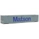 53′ Singamas Corrugated-Side Container - Ready to Run -- Matson (gray, blue), HO, Walthers SceneMaster 8516