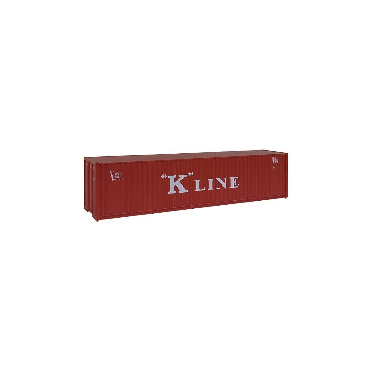 40′ Hi Cube Corrugated Container w/Flat Roof - Assembled -- K-Line, HO, Walthers SceneMaster 8203