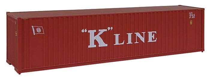 40′ Hi Cube Corrugated Container w/Flat Roof - Assembled -- K-Line, HO, Walthers SceneMaster 8203