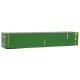 53′ Singamas Corrugated-Side Container - Ready to Run -- Alaska Marine Lines (green, yellow), HO, Walthers SceneMaster 8510