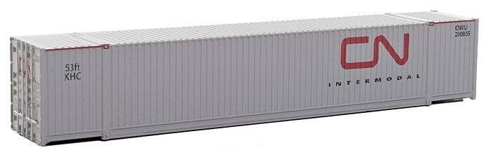 53′ Singamas Corrugated-Side Container - Ready to Run -- Canadian National (gray, red CN Intermodal Logo), HO, Walthers SceneM