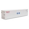 40′ Hi-Cube Smooth-Side Reefer Container - Assembled -- Mitsui Overseas Lines - SEACO/MOL (white, blue, red), HO, Walthers Sce