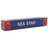 53′ Singamas Corrugated-Side Container - Ready to Run -- Sea Star (blue, red, white), HO, Walthers SceneMaster 8517