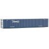 53′ Singamas Corrugated-Side Container - Assembled -- UMAX (blue, white), HO, Walthers SceneMaster 8524