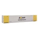 53′ Singamas Corrugated-Side Container - Assembled -- Axsun (gray, yellow, black), HO, Walthers SceneMaster 8527