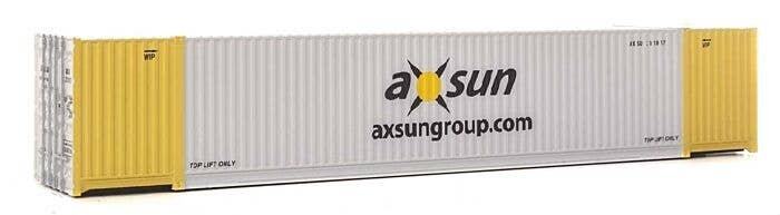 53′ Singamas Corrugated-Side Container - Assembled -- Axsun (gray, yellow, black), HO, Walthers SceneMaster 8527
