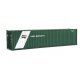 40′ Hi-Cube Corrugated-Side Container - Assembled -- Linea Mexicana (green, white), HO, Walthers SceneMaster 8270