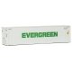 40′ Hi-Cube Smooth-Side Reefer Container - Assembled -- Evergreen (white, green), HO, Walthers SceneMaster 8360