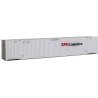 53′ Singamas Corrugated-Side Container - Assembled -- XPO Logistics (white, black, red), HO, Walthers SceneMaster 8531