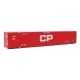 53′ Singamas Corrugated-Side Container - Assembled -- Canadian Pacific (red, large CP), HO, Walthers SceneMaster 8536
