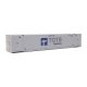 53′ Singamas Corrugated-Side Container - Assembled -- Tote (white, blue, gray), HO, Walthers SceneMaster 8538