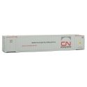 53′ Singamas Corrugated-Side Container - Assembled -- Canadian National (white, gray, red Worldwide Logo), HO, Walthers SceneM