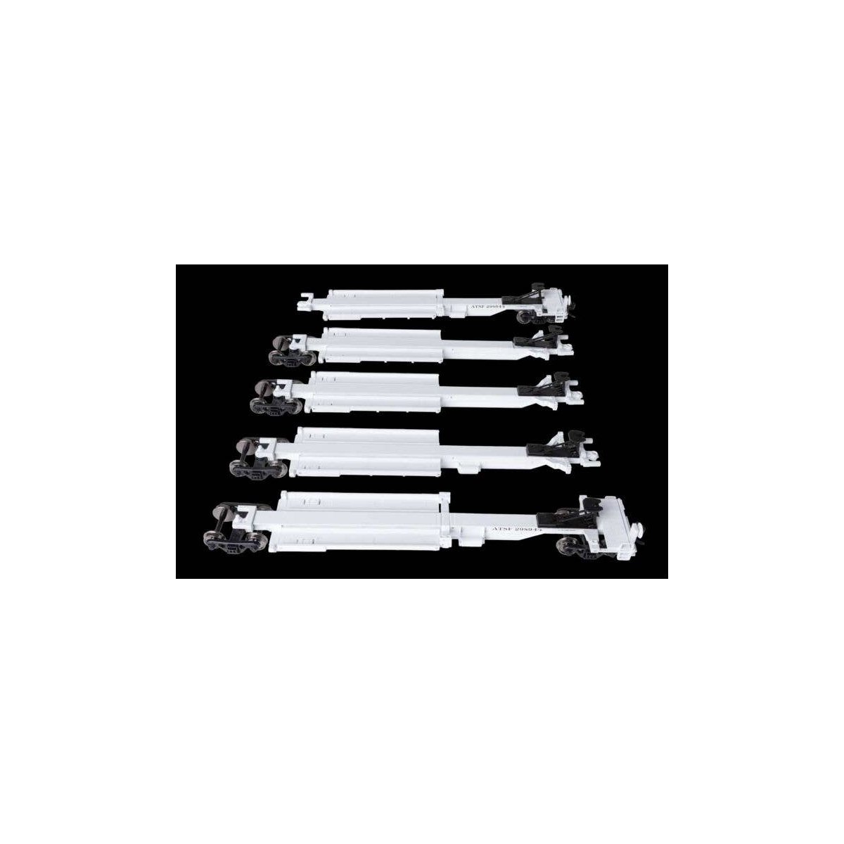 263` Five-Unit All-Purpose 48` Spine Car - Ready to Run -- Satna Fe 298944, HO, WalthersMainline 5262