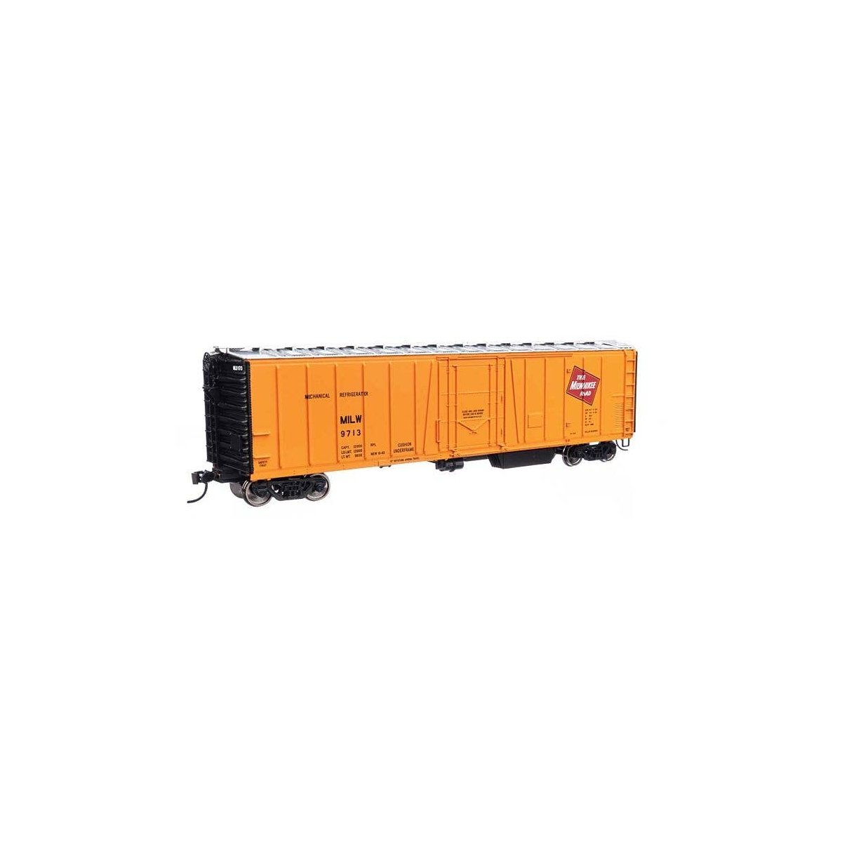 50′ AAR Mechanical Refrigerator Car - Ready-to-Run -- Milwaukee Road 9713, HO, WalthersMainline 3789