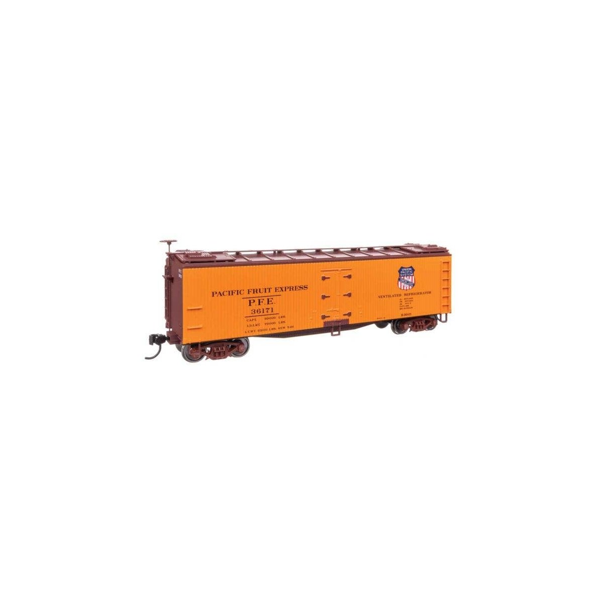 40′ Early Reefer - Ready To Run -- Pacific Fruit Express SP/UP 36171, HO, WalthersMainline 41230