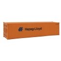 40′ Hi Cube Corrugated Side Container - Assembled -- Hapag-Lloyd (orange, blue), HO, Walthers SceneMaster 8254
