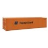 40′ Hi Cube Corrugated Side Container - Assembled -- Hapag-Lloyd (orange, blue), HO, Walthers SceneMaster 8254