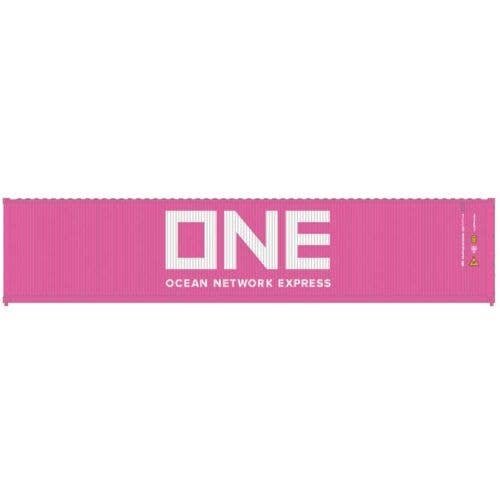 40′ Standard-Height Container 3-Pack - Assembled - Master(R) -- Ocean Network Express ONE Set 1 (pink, white), N, Atlas Model 