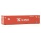 45′ CIMC Container - Assembled -- K-Line (red, white), HO, Walthers SceneMaster 8563