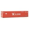 45′ CIMC Container - Assembled -- K-Line (red, white), HO, Walthers SceneMaster 8563