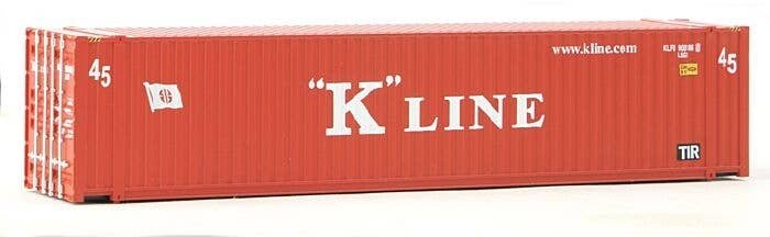 45′ CIMC Container - Assembled -- K-Line (red, white), HO, Walthers SceneMaster 8563