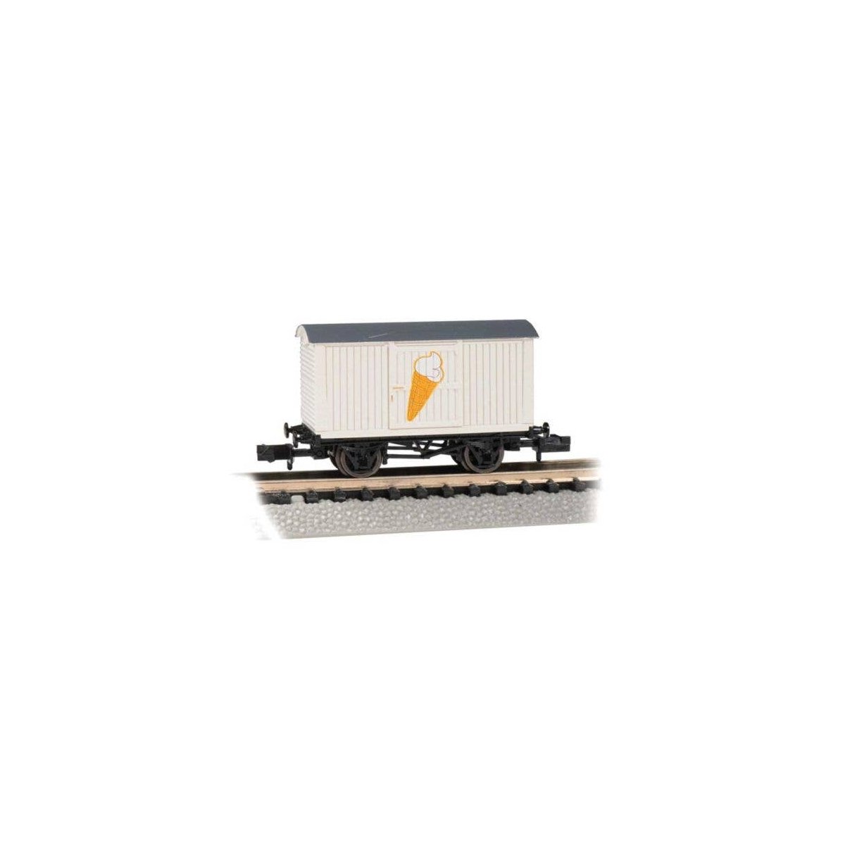 Box Van - Thomas & Friends(TM) -- Ice Cream (white, yellow), N, Bachmann Industries 77090