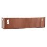 40′ Hi-Cube Corrugated Container w/Flat Roof - Assembled -- American President Lines (brown, white), HO, Walthers SceneMaster 