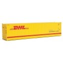 40′ Hi-Cube Corrugated-Side Container - Assembled -- DHL (yellow, red), HO, Walthers SceneMaster 8267