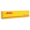 40′ Hi-Cube Corrugated-Side Container - Assembled -- DHL (yellow, red), HO, Walthers SceneMaster 8267