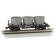 Old-Time Wood Tank Car with 3 Tanks - Ready to Run -- Union Pacific 503 (Boxcar Red), N, Bachmann Industries 15553