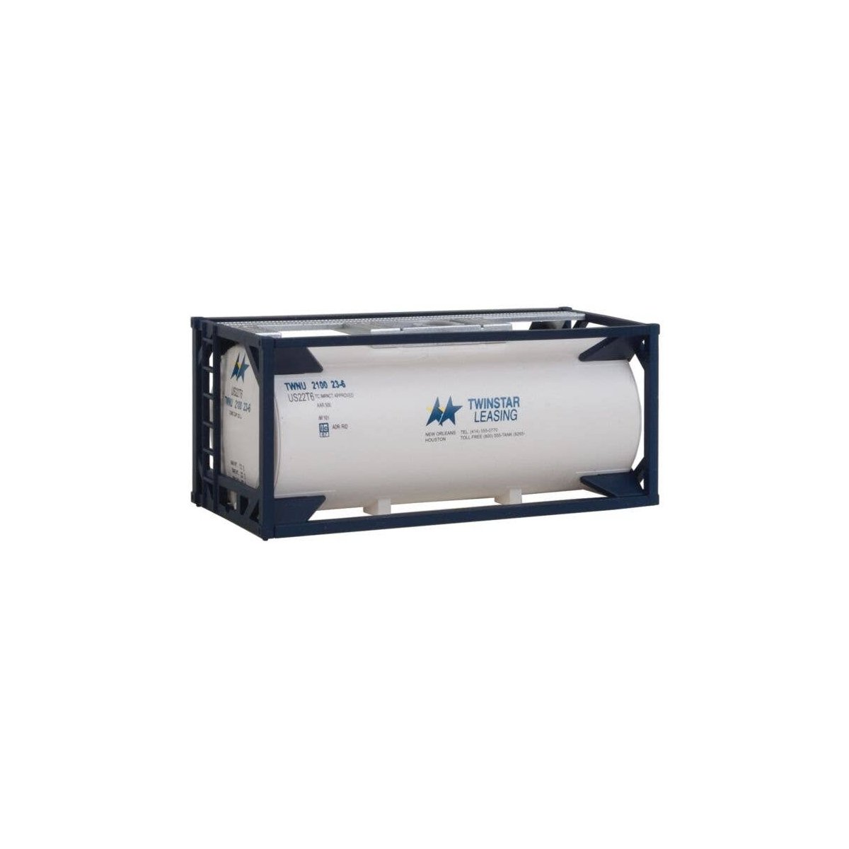 20′ Tank Container - Kit -- Twinstar Leasing, HO, Walthers SceneMaster 8106
