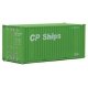 20′ Corrugated Container with Flat Panel - Assembled -- CP Ships (green, white), HO, Walthers SceneMaster 8010