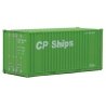 20′ Corrugated Container with Flat Panel - Assembled -- CP Ships (green, white), HO, Walthers SceneMaster 8010
