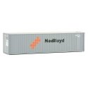 40′ Hi-Cube Corrugated Container w/Flat Roof - Assembled -- Nedlloyd (gray, orange, black), HO, Walthers SceneMaster 8219