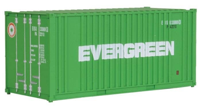 20′ Corrugated Container with Flat Panel - Assembled -- Evergreen, HO, Walthers SceneMaster 8002