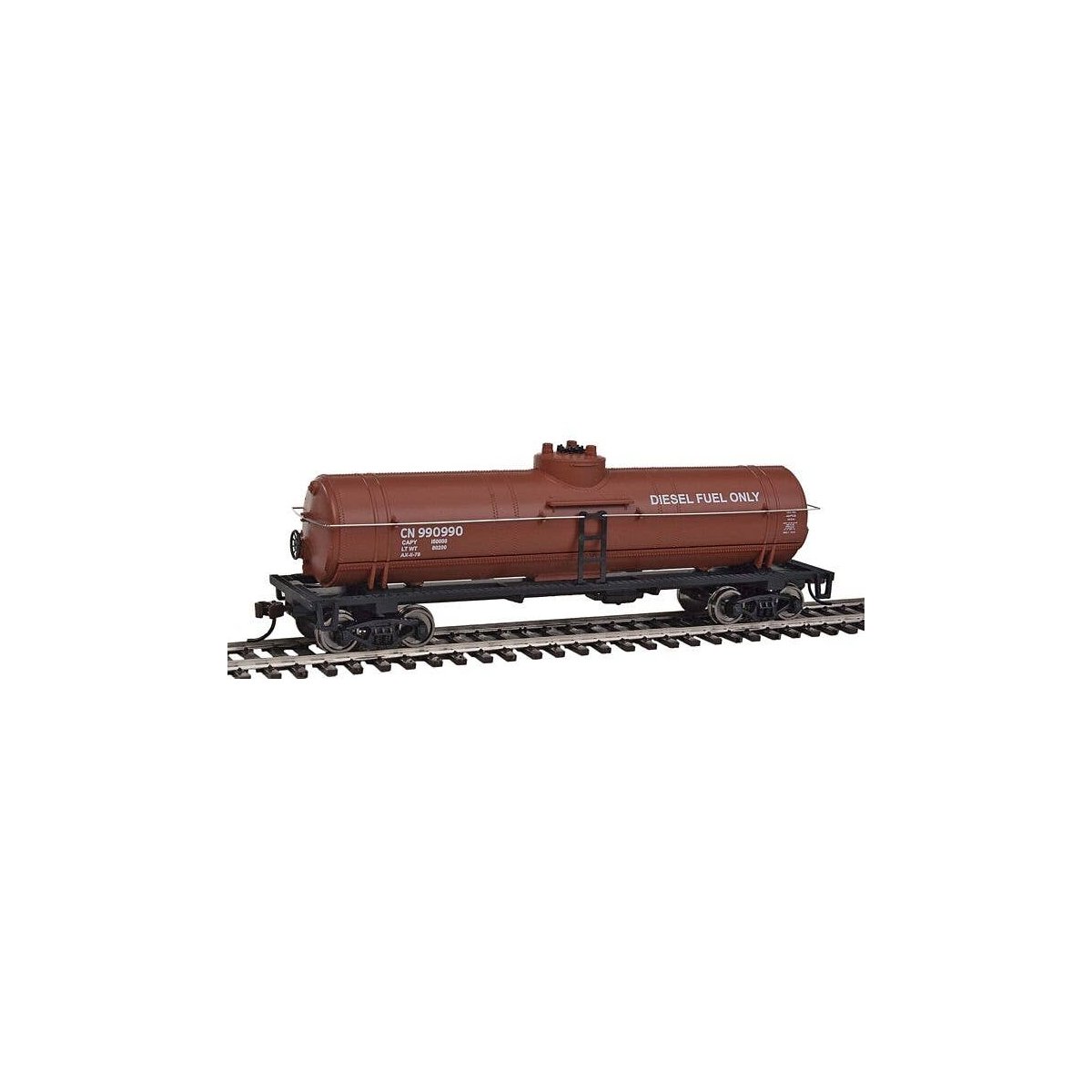 Tank Car - Ready to Run -- Canadian National (Boxcar Red, Diesel Fuel Service), HO, WalthersTrainline 1445