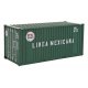 20′ Corrugated Container with Flat Panel - Assembled -- Linea Mexicana, HO, Walthers SceneMaster 8008
