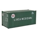 20′ Corrugated Container with Flat Panel - Assembled -- Linea Mexicana, HO, Walthers SceneMaster 8008