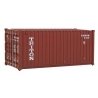 20′ Corrugated Container - Assembled -- Triton (brown, white), HO, Walthers SceneMaster 8053