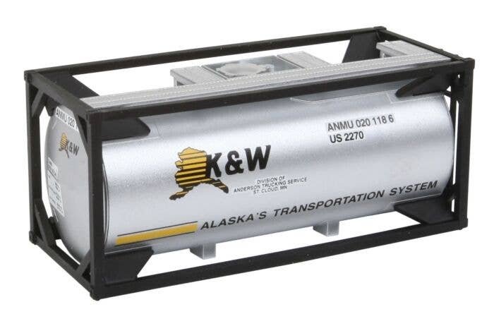 20′ Tank Container - Kit -- K&W Alaska, HO, Walthers SceneMaster 8102