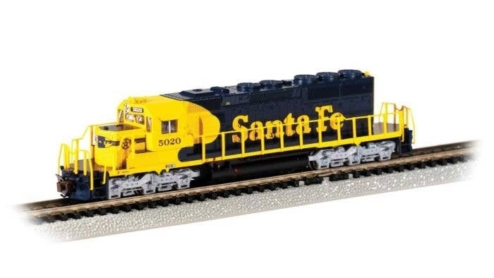 EMD SD40-2 - Econami(TM) Sound and DCC -- Santa Fe 5020 (Warbonnet blue, yellow), N, Bachmann Industries 67074