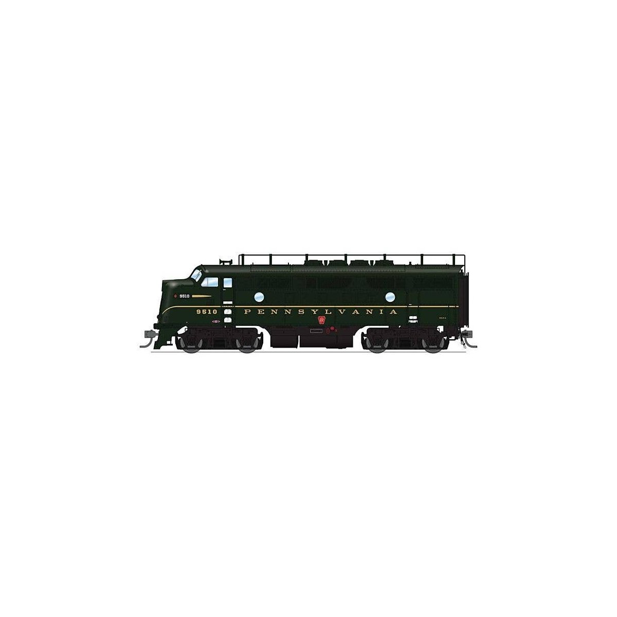 EMD F3A - Standard DC - Stealth -- Pannsylvania Railroad 9517A (Single Stripe, Brunswick, HO, Broadway Limited Imports 9676