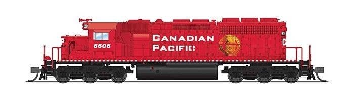 EMD SD40-2 Low Nose - Standard DC - Stealth -- Canadian Pacific 6610 (red, white, Golden , N, Broadway Limited Imports 9485