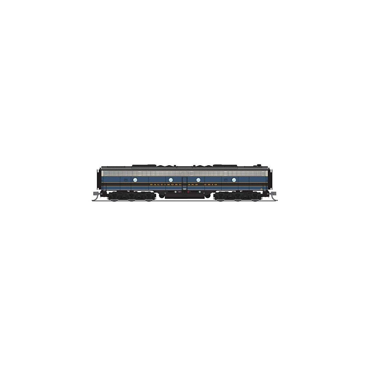 EMD E8B - Standard DC - Stealth Series -- Baltimore & Ohio 53X (blue, gray, black), N, Broadway Limited Imports 8843