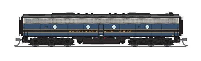 EMD E8B - Standard DC - Stealth Series -- Baltimore & Ohio 53X (blue, gray, black), N, Broadway Limited Imports 8843