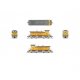 EMD SW7 - Standard DC - Stealth -- Union Pacific 1821 (Armour Yellow, gray, red, silver), N, Broadway Limited Imports 9391