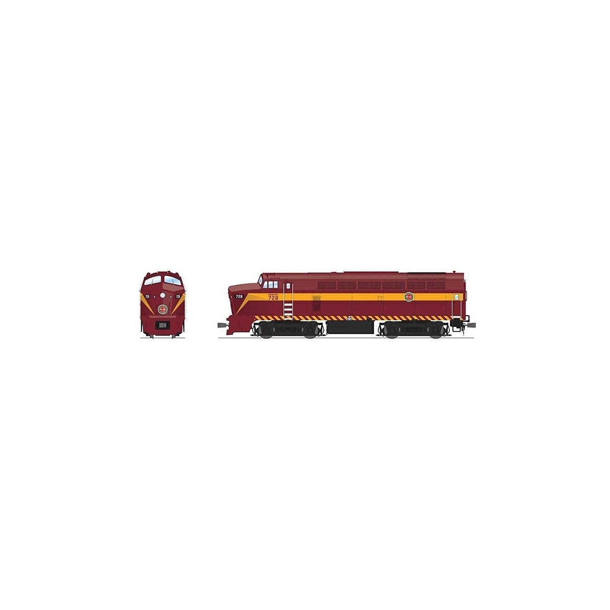 Baldwin RF16 Sharknose A-Unpowered B Set w/Sound & DCC - Paragon4(TM) -- Duluth, Missabe, HO, Broadway Limited Imports 7704