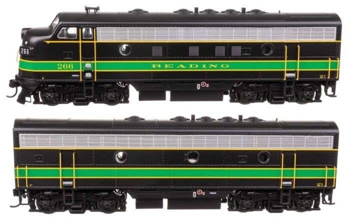 EMD F7 A-B Set - ESU Sound and DCC -- Reading 266A/266B, HO, WalthersMainline 21414